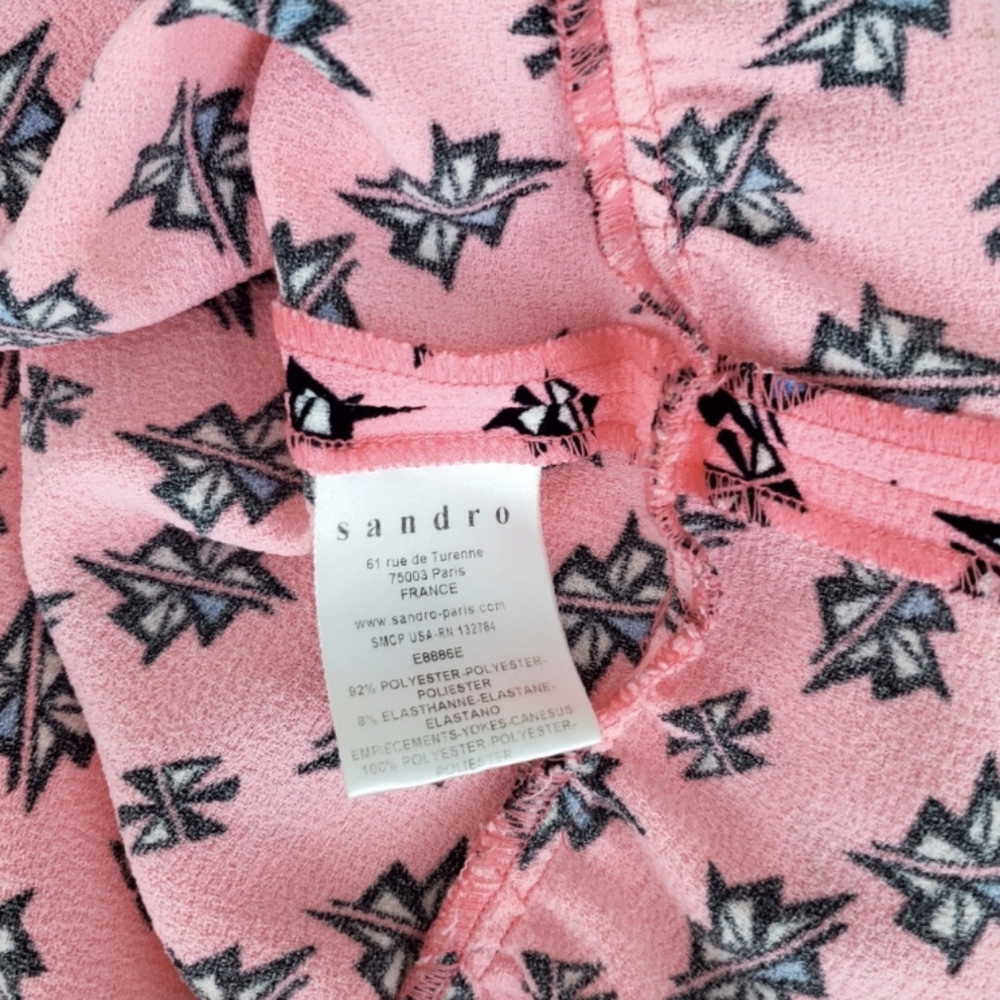 Sandro   Hot Pink Sleeveless  Pemplum Top - Picture 4 of 11